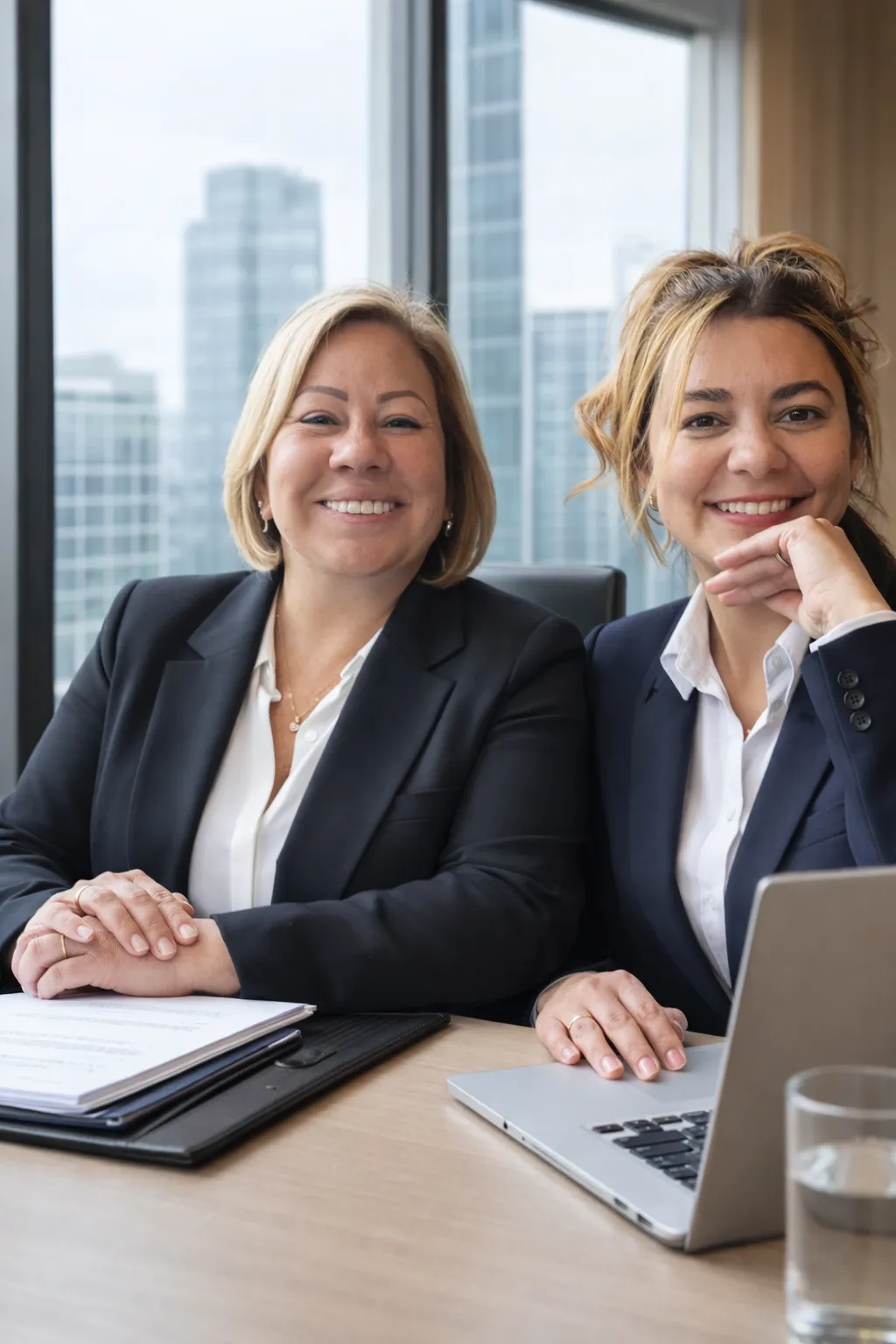 Letty y Yailyn at desk