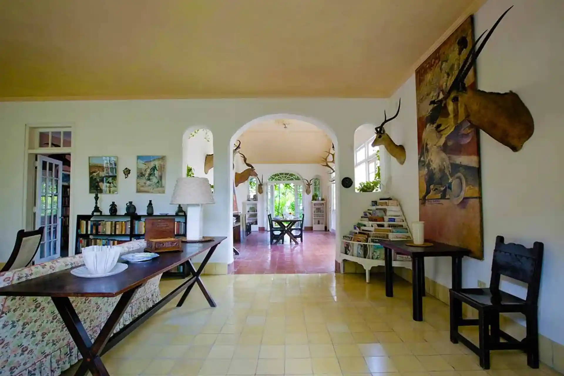 Luxury living room at Finca Vigia